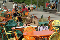 Memorial Union Terrace on UW-Madison Campus (Courtesy of Greater Madison Convention and Visotors Bureau)